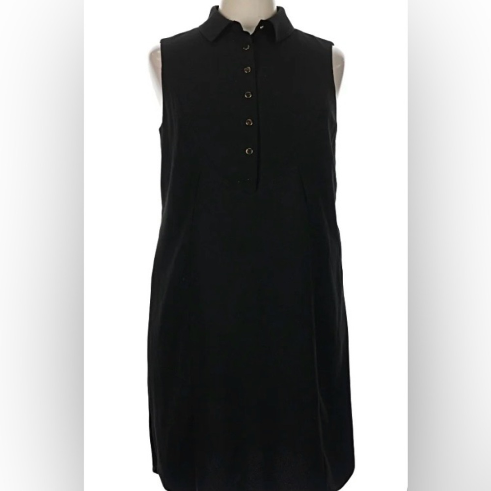 Tahari ASL Black Sleeveless Dress